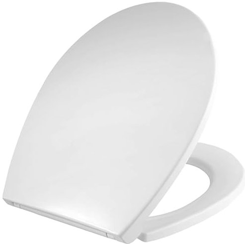 Mass Dynamic White Toilet Seat Soft Close Toilet Seats with Quick Release for Easy Cleaning, Top Fix Easy Installation, Standard Oval Shape Toilet Seat