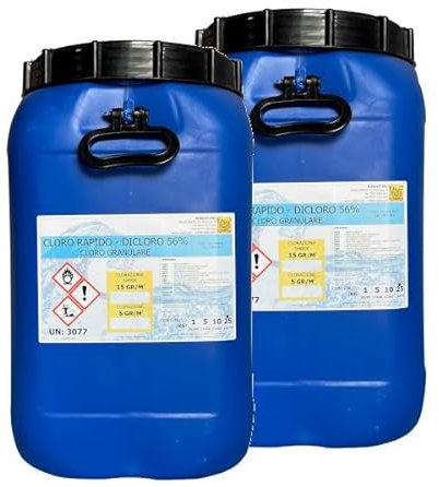 Cloro granulare Piscine dicloro kg 50 Maris. Cloro Rapido in KIT (2 taniche da 25 kg)