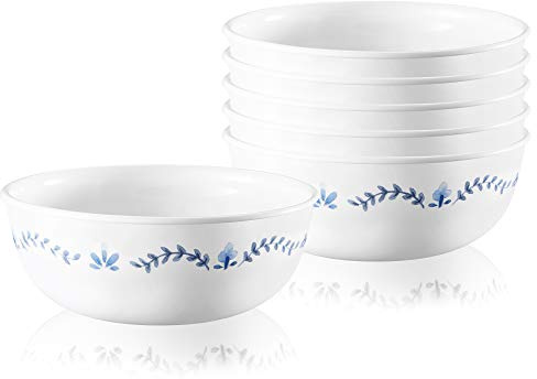 Corelle 1137570 Style Collection Soup and Cereal Bowls, Glass, Portofino