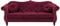 Beliani Stilvolles und Elegantes 3-Sitzer Sofa in Burgunderrot SKIEN