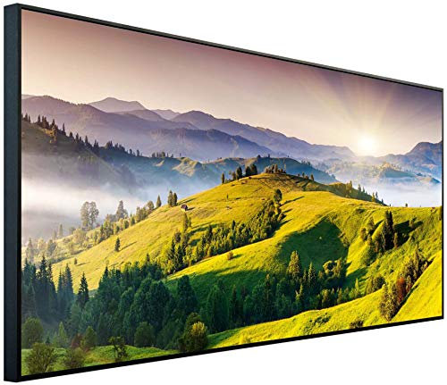 Ecowelle Infrarotheizung mit Bild | 1200 Watt | 60x120 cm | Infrarot Heizung| | Made in Germany| d 24 Hügel