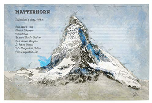 artboxONE Poster 30x20 cm Natur Matterhorn Mountain hochwertiger Design Kunstdruck - Bild Mountains Adventurer Alpine