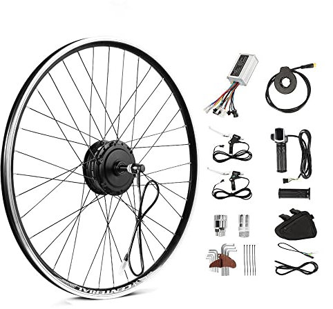 SEASON 26 Zoll E-Bike Umbausatz 36V250W Heckmotor für E-Bike Freilauf 6/7/8/9 Gang, mit LED Anzeige, Twist Drosseln