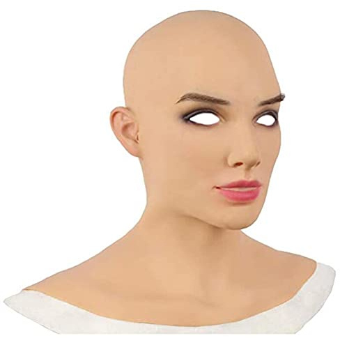 Dan&Dre Maschere di Halloween Real, Morbido Lattice Realistico Copricapo Femminile in Lattice Cosplay Drag Queen Copricapo Costume di Halloween