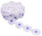 XCSJ 5 Yard 25mm Blumen Spitzenband Spitzenborte Stickerei Dekoband Zierband Borten Bänder Blumenband Gänseblümchen Dekoband Spitzen Spitzenborte Für Hochzeit Deko Handwerk Nähen Deko (Lila)