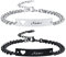 VNOX Personalisierte Gravur Paar Armbänder Personalisierbaren Armbänd Familie Armbänder|Partnerarmband für Paare|Pärchen Armband (2 Stück Herz paar armband-a)
