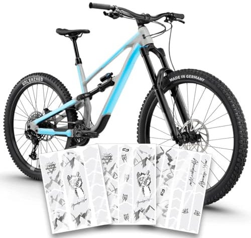 unleazhed Bike Protection BP01 Frame Edition alpocalypse GLÄNZEND | Rahmenschutzfolie für Mountainbikes | Made in Germany | 35 -teiliges komplett Rahmenschutz-Set | extrem reißfest
