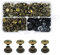JINTANG 100 Sets Chicago Buchschrauben,M5×4mm Binding Schrauben kit Schraube Metallzubehör Nägel Nieten Chicago Button für DIY Leder Dekoration, Bookbinding,Buchbinderei(Bronze)
