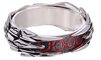 XJruixi Anime Fate Stay Night Ring Black Saber Armour Cosplay Unisex Adjustable Opening Jewelry Rings Prop Accessories