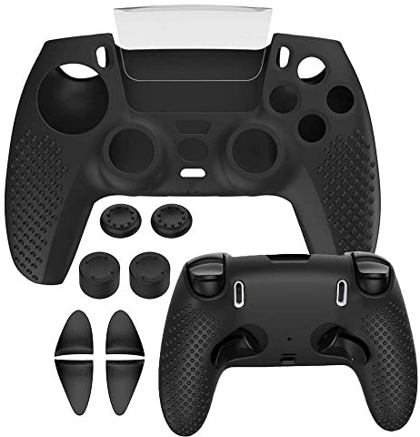 Xberstar Anti-Rutsch-Silikon-Schutzhülle + Wippkappe für PS5 Edge Controller