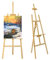 Trintion 2Pcs Easel Stand 1.5M Studio Easel Adjustable Drawing Painting Holder Folding Art Stand for Wedding Wooden A-Frame Display Drawing Board for Painting