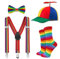 SIEBOLD 4 Stücke Propeller mütze,Helikopter Cap,Propeller Hut,mit Krawatte und verstellbare elastische Y-Rücken Hosenträger und bunte Socken for und Cosplay Costume Party Supplies Trick Party Favors