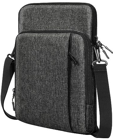 Dadanism 13.3 Inch Tablet Sleeve Shoulder Bag Carrying Case for iPad Pro 13 M4 2024, iPad Air 13, iPad Pro 12.9, Galaxy Tab S10+ Plus/S9 FE+/S9+ Plus 12.4, reMarkable Paper Pro 11.8, Dark Gray