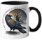 Wikinger Tasse mit Spruch | lass dich leiten | Keramik Kaffeetasse | Odins Raben | Yggdrasil | Metbecher 330 ml