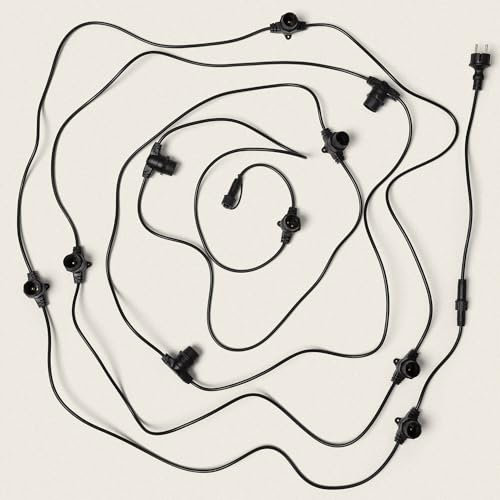 LEDKIA LIGHTING Guirlande LED Extérieure avec 10 Douilles B22 10m Noir IP44 Noir