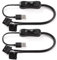 KUOQIY 2 PCS 40cm USB to Dual 4 Pin Molex PWM 5V Computer Fan Power Adapter Cables with ON/OFF Switch, USB to Dual 4 Pin Molex Case Fan Adapter Connector Cable with Switch