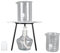 Chemistry Experiment Heating Set with Tripod, Beakers, Burner Bottles, Stirring Rods, Clay Net for Laboratory, Classroom Use
