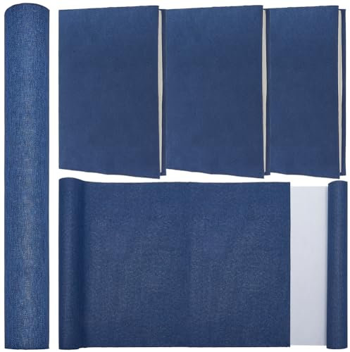 craspire 51 x 11.8 Leinen-Buchtuch, Marineblau, Zum Buchbinden, A4-A8, Stoffoberfläche, Buchumschlag Mit Papierrücken, Bücher, Alben, Scrapbooking, Archivierung, DIY-Einband, Schutz, Buchtuch