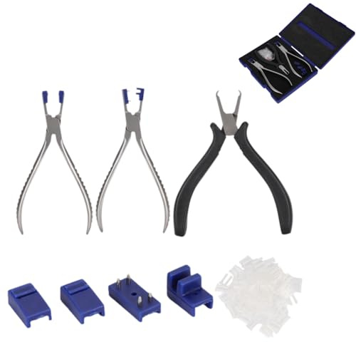 Rimless Eyeglasses Repair Kit, Professional Eyeglass Tools Kit with Spring Handle Pliers, Replacement Parts for Rimless Glasses Maintenance and Fixing
