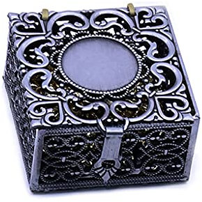 LARUISEE Rosenkranz-Perlen-Box, Halskette, Metall, christlicher, katholischer religiöser Schmuck, für Etui, Aufbewahrung, Organizer, Geschenk, Valentinstag, Heimdekoration