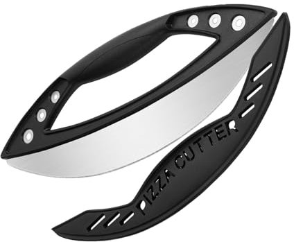 Ayizhiniu Cortador Pizza, Acero Inoxidable Cortapizzas, Cortador de Pizza con Protector para la Hoja, Cuchillo de Pizza con Asas Plástico, Adecuado Cortar Pizza, Pan y Pasteles