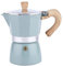 CRILSTYLEO Cafetera Clásica de Moca de Diseño Octogonal para 3 Material Duradero Color Verde Claro para El Hogar
