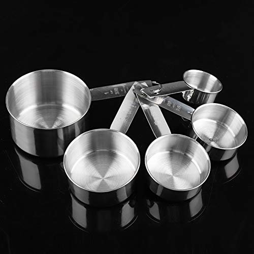 Hominas Cuchara Tazas Medidora Gramos, Juego De 5 Medidas Cazos Inox Vaso Medidor Cocina Apilable Para Líquidos Y Ingredientes Secos