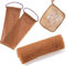 Lot de 3 gants de toilette africains pour exfoliation du corps, éponge de douche, éponge de bain africaine pour le visage, le dos (marron)