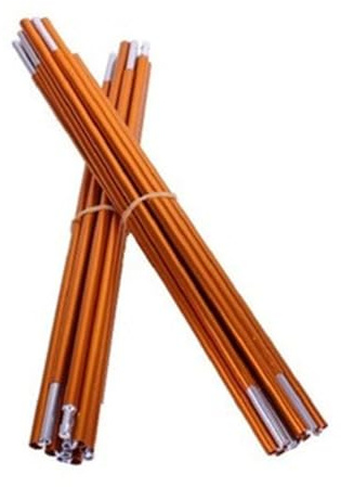 VONCYKI Zeltstange aus Aluminiumlegierung, 4 m, Outdoor-Camping, unverzichtbares Zelt-Zubehör (9,5 mm), 2 Stück / Paar