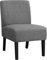Yaheetech Dining Chair Tub Chair Sofa Accent Chair Comfy Side Chairs with Solid Wooden Legs for Dining Room Bedroom Living Room (Grey)