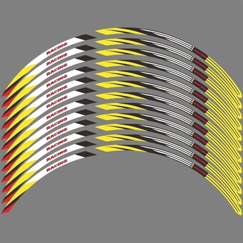 KJHOPY Decalcomanie adesive magnetiche Adesivo per Ruote Moto Racing Rim Stripe Decal Accessori per Decorazioni Moto per Y&amaha per Majesty 400(Style 1)