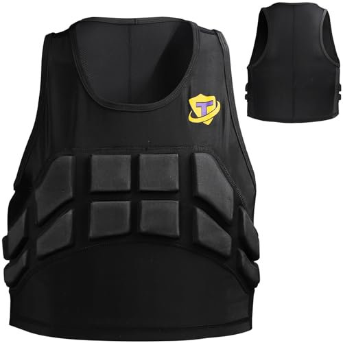 DGYAO Gilet de protection pour femme respirant et flexible pour poitrine de football, paintball, baseball, rugby, taille M