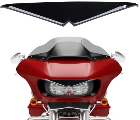 YALTIES Scheinwerfer Augenbrauen Aufkleber Fit für Road Glide 2015-2024, Glänzend Schwarz Augenbrauen Augenlider Trim Cover Kompatibel für Harley 2015-2024 Road Glide Obere Dekoration Abdeckung