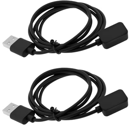 OTOTEC 2 Piezas Cable de Carga Magnético USB para Reloj Inteligente Compatible con Samsung Galaxy Fit 3 2024 Negro 100 Cm
