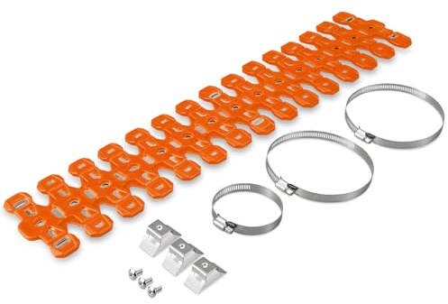NICECNC Rohr-Hitzeschild-Abdeckung, Compatible with SX/XC/EXC/EXC/XC-W/TPI Six Days 125/250/300 2012–2023, Compatible with BETA RR 2T 250/300 2013–2023, Siehe Passform, Orange