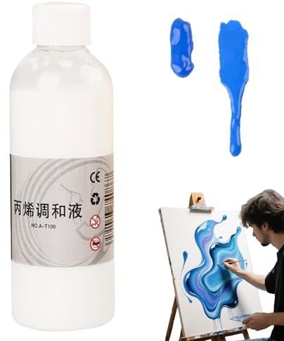 Ruwshuuk Diluant pour Peinture Acrylique - 100ml Médium Fluide Acrylique - Correcteur de Viscosité et Additifs Techniques pour Maquettes de Précision