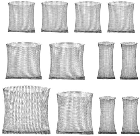 Wurzelschutz aus Edelstahl für Pflanzen, Pflanzkorb Wühlmausschutz, Wurzelschutz Netzbeutel, Edelstahl Gartenpflanzen Netzbeutel, Gopher und Wühlmaus Drahtkörbe, Wühlmauskorb Wurzelschutz, 12 Stück