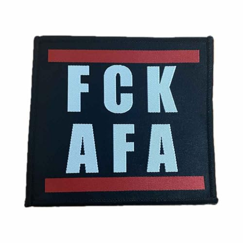 FCK AFA Aufnäher/Patch zum aufnähen oder aufbügeln | Gegen Linksextremisten Aufbügler, Fuck Linke Bügelflicken, Antifaschisten Bügelbilder, lustige Antifascista Politik Satire, 10 x 10 cm (FCK AFA)