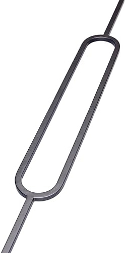 Black Metal Stair Spindle – 13mm x 1118mm | Oval-Shaped Design | Matte Black Mild Steel Baluster for Indoor Stairs & Railings - Sedling