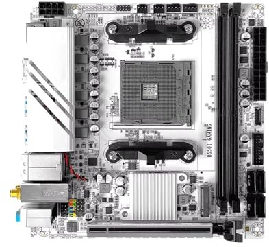 Placa base Fit For JGINYUE B550 AM4 Mini ITX placa base soporta Ryzen 4000/5000 serie DDR4 RAM Escritorio PCIe4.0 WiFi6 BT5.2