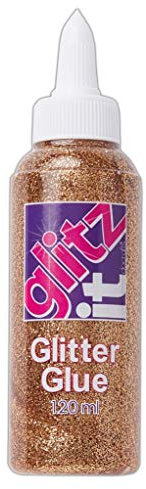 Glitz It! Bastelkleber, Plastik, Bronze, 120 Ml