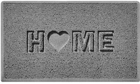 Nicoman LOVE at HOME Doormat 75x44cm - Quiet Gray|Heavy Duty Non-Slip|Indoor/Outdoor|Barrier Dirt-Trapper Floor Mat|Home Patio Garden Conservatory Door Mat|Home Heart