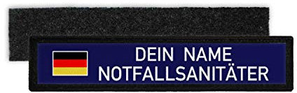 Copytec NOTFALLSANITÄTER Namen-Schild Patch Bundeswehr Sanitäter Deutschland #31652
