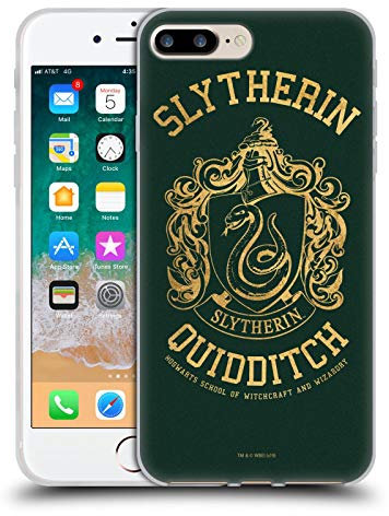 Head Case Designs Offizielle Harry Potter Slytherin Quidditch Deathly Hallows X Soft Gel Handyhülle Hülle kompatibel mit Apple iPhone 7 Plus/iPhone 8 Plus