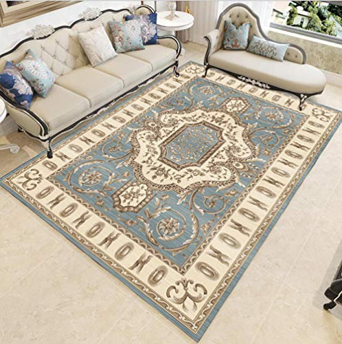 YQZS Teppich Schlafzimmer Teppich Orientteppich Klassischer Hellblauer Druck Ultra Soft Touch Snug Qualität,60X100Cm(23X39Inch)