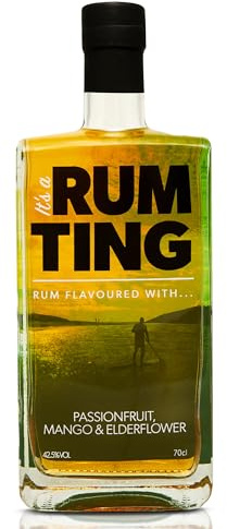 RumTing Passionfruit Mango and Elderflower Rum 70cl (42.5% ABV) | Award Winning Flavoured Rum | Premium Guyanese Infused with Tropical Fruit Notes - Perfect Alcohol Spirits Gift For Men & Women