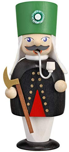 Seiffener Volkskunst | Räuchermann Erzgebirge | Kleine Gesellen 15 cm | Räuchermännchen | Original Erzgebirgische Volkskunst | 12266 | Bergmann mit Hacke