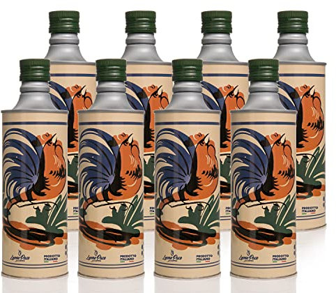 Leone Pace olio dal 1910 - Olio extravergine di oliva da tradizione secolare, gusto autentico dalle note delicate e aromatiche, con sentori fruttati che esaltano ogni piatto - 8x0,50 lt