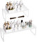 Cuisine Métal Demi Etagere Étagère rétractable en Coin pour Placard économise l’espace pour Armoires de Comptoirs, Garde-manger, Aliments et Ustensiles,（14.2-23.6）”L X 8.3”W X 7.1”H(Blanc,Ordinaire)