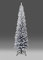 SHATCHI 4Ft-8Ft Artificial Slim Christmas Pencil Tree Holiday Home Decorations with Pointed Tips and Metal Stand, Snow Flock, 120 cm